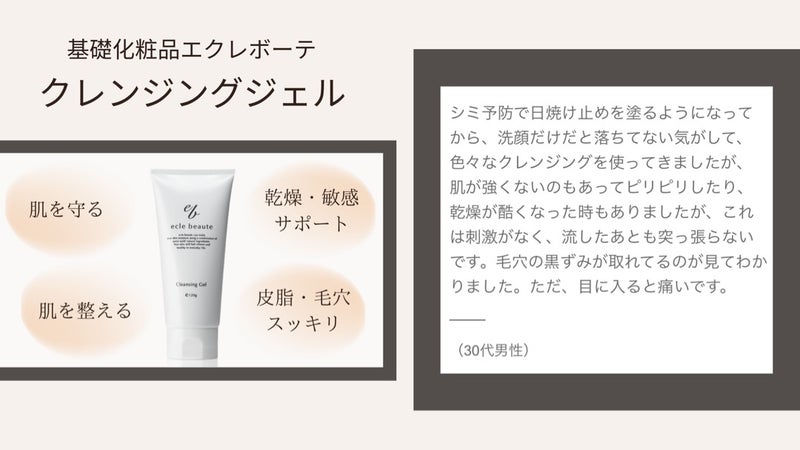クレンジングジェルお客様の声
